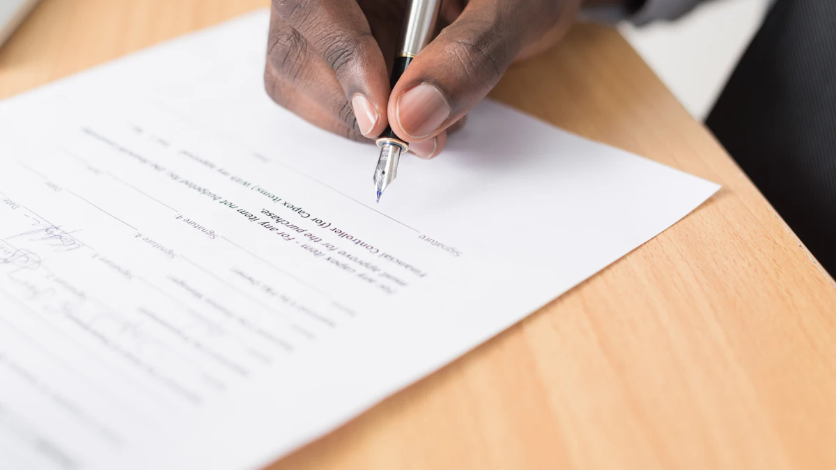 Person editing a printed page by hand with a pen